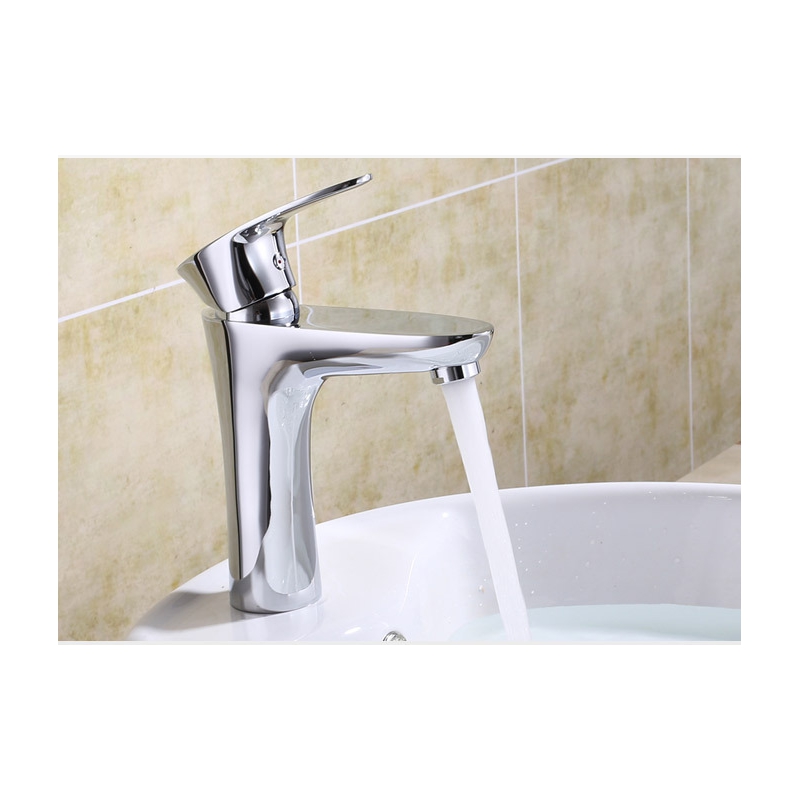 Silver Faucet Copper Chrome plating hot and cold faucet